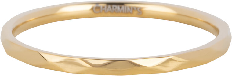 Charmin’s goudkleurig stapelring R1556 Marker goldplated staal