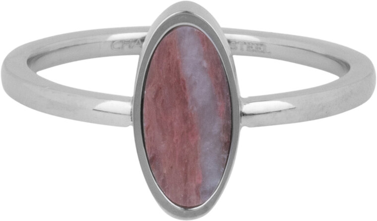 Charmin's Signet Ring with Oval Pink Rhodonite Gemstone R1283