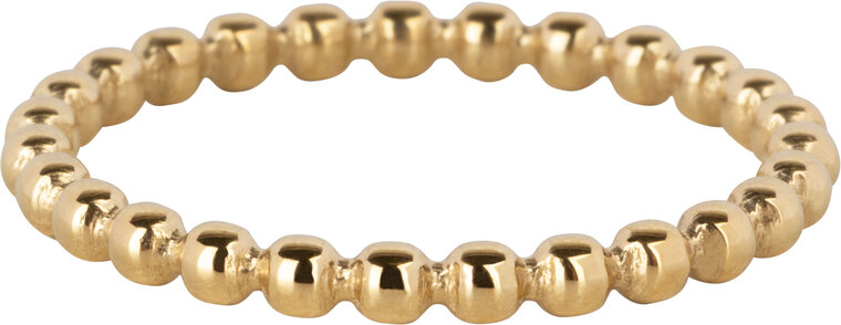 Charmins goldfarbener Ring mit aufgereihten Kugeln 1,7mm Stahl R1389 – Dezent und verspielt