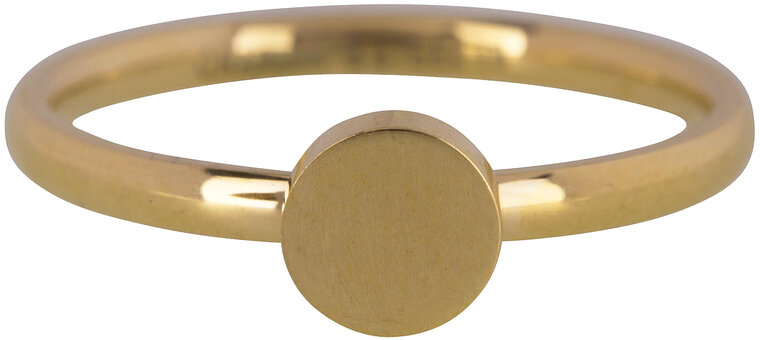 Charmin’s goudkleurige stapelring R424 Fashion Seal Medium goldplated staal