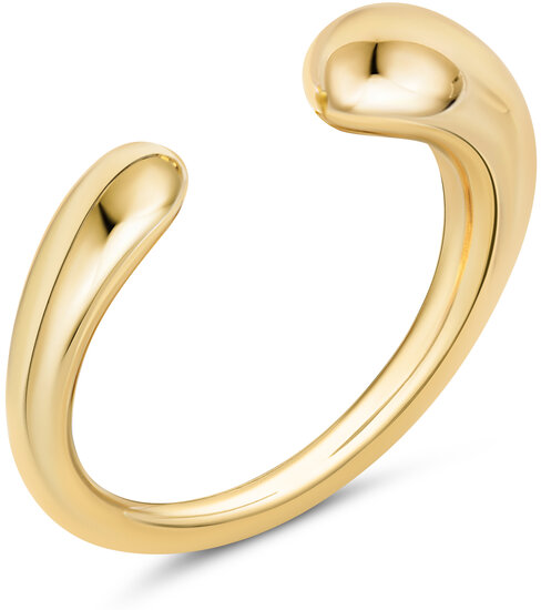 Charmin's Goudkleurige Chunky Ring met Druppelvormen R1775 – Elegant en Krachtig