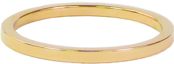 Charmin’s goudkleurige stapelring R314 Plain goldplated staal