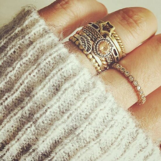 RING R448 GOLD 'STEEL BRAIDS'