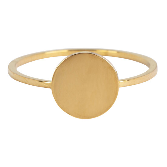 Charmin’s basisring R717 Minimalist Round Gold Steel