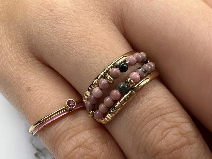 KR82/ 791  Shine Bright Rose Gold Steel