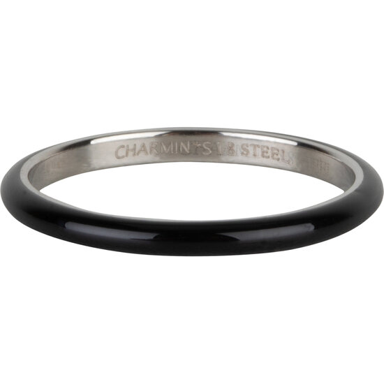 Charmin's Black Enamel Stacking Ring Made of Stainless Steel - A Top Choice R1618