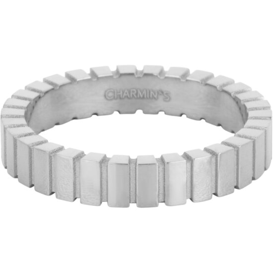Bague avec rectangles taillés et détails mats de Charmin R1545 – Moderne et architectural