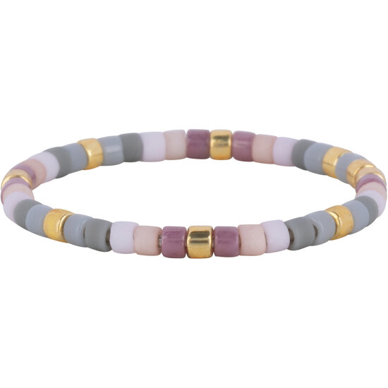 Charmin's Miyuki Beads Gold Pastell Angst Fidget Ring R1538