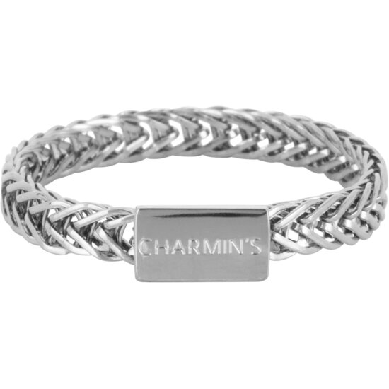 Charmin's Fine Braided Ring With Plate 3MM Steel R1489