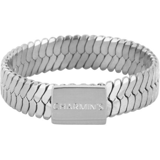 Charmin's Flat Braided Ring With Plate 5MM Steel R1487