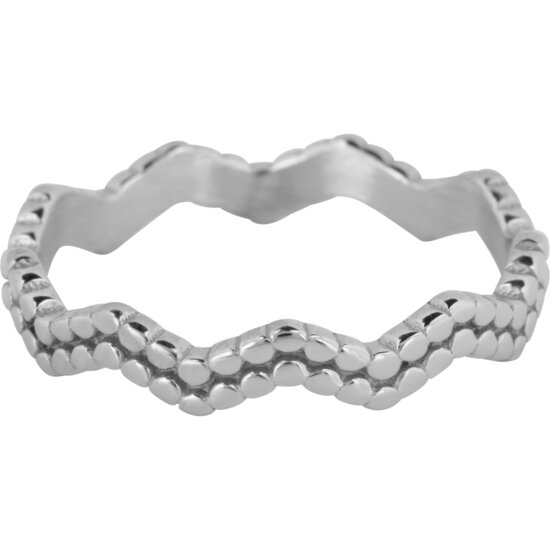 Bague Charmin Vintage en forme de V repoussé Acier R1232
