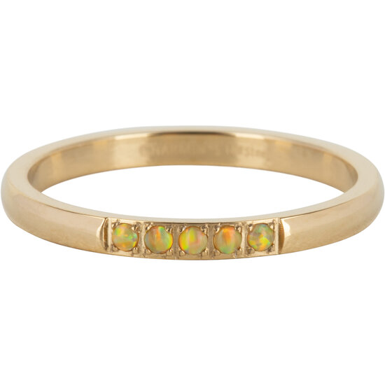 Charmins goldfarbener Mémoire-Ring aus gelbem Opalstahl R1132 – strahlend und elegant