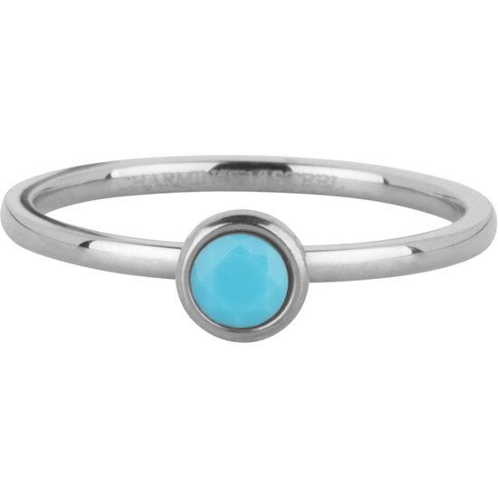 Charmin's Ring Birthstone December Turkoois Kristal Staal Iconic R1607