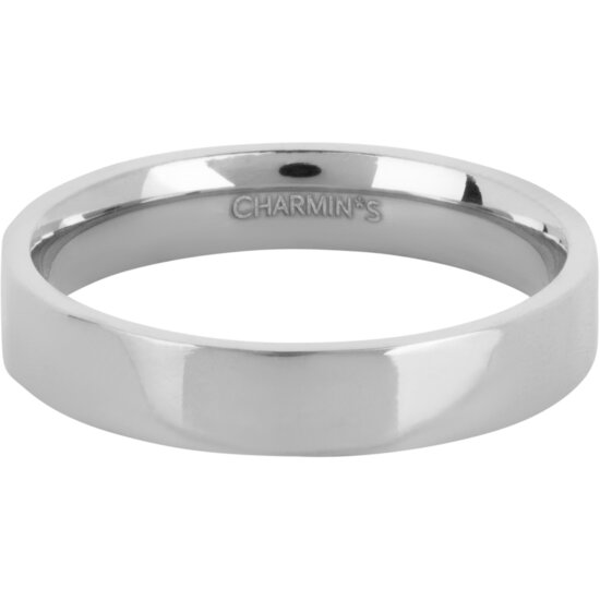 Charmin's Rups Gehoekte Basis Ring 4mm Steel R1559