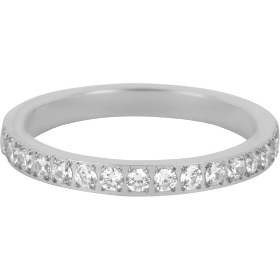 Charmin’s Stapelring Alliance Witte Kristal 2,9MM Staal R1472