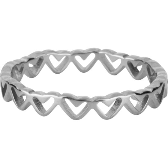 Charmin’s Valentijn Love Open Hartjes Shiny steel R1286