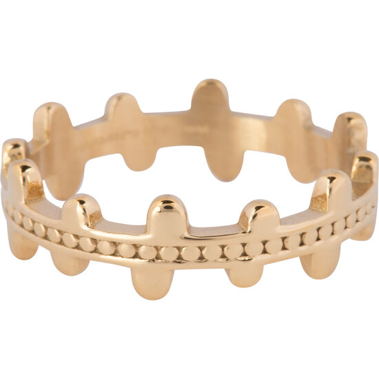 Charmin’s Ring Vintage Kroontjesring Goudkleurig R1235
