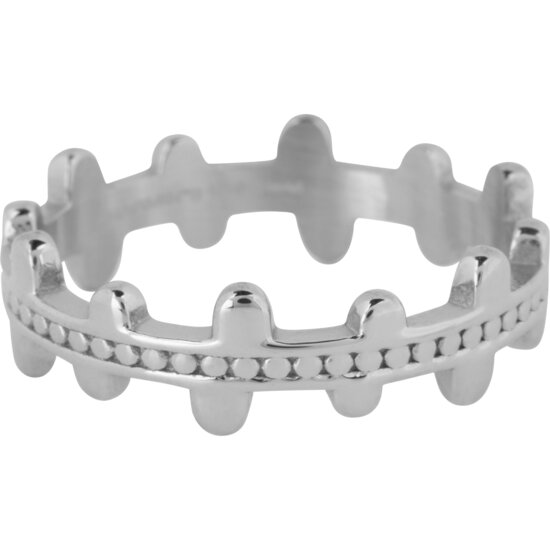 Charmin’s Ring Vintage Kroontjesring Staal R1234