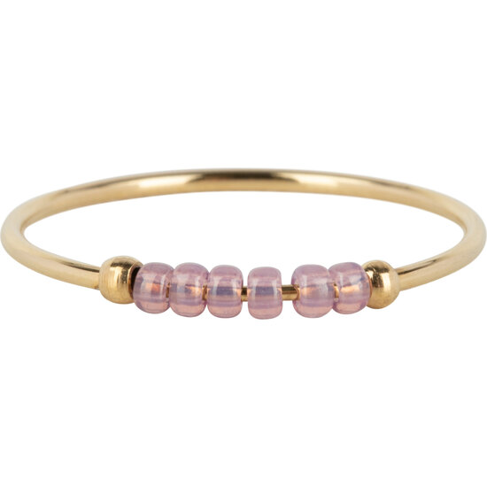 Charmin's R1141 Anxiety Ring Palm Soft Lilac Goldplated 