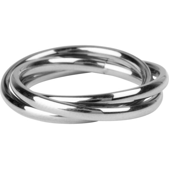 Charmin's Trinity Rolling Anxiety Fidget Ring Staal R1065 