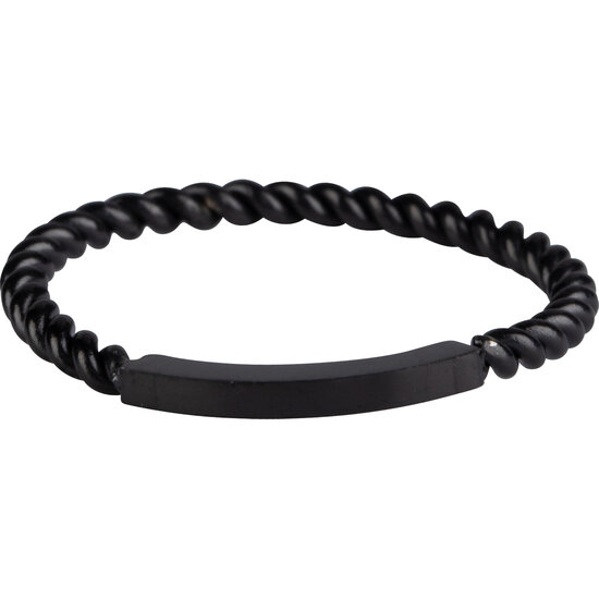 Charmin’s basisring R1032 Gedraaid met een Plaatje Black