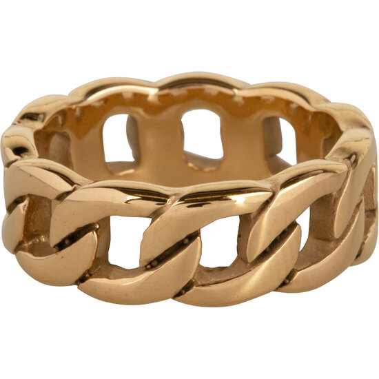 Charmin’s statement ring R1006 Super Heavy Chain Goldplated