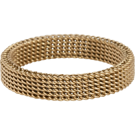 Charmins feiner geflochtener Ring Gold R1010