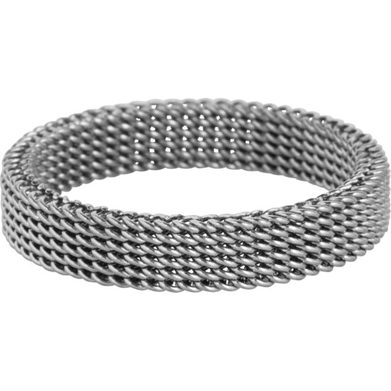 Charmins fein geflochtener Ring Stahl R1009
