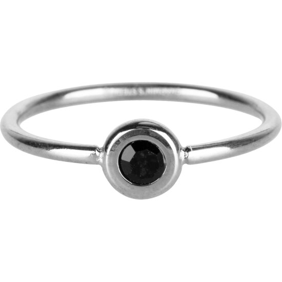 Charmin’s ring R956 Donut steel and black crystal