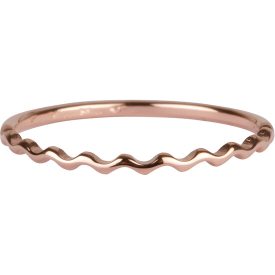 Charmin's Schmaler Ring mit einer Welle, roségoldfarben, R888