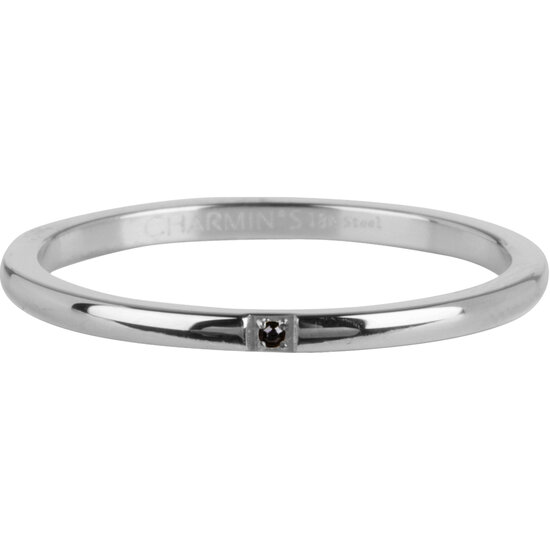 Charmin's basisring R866 Precious Black Stone steel
