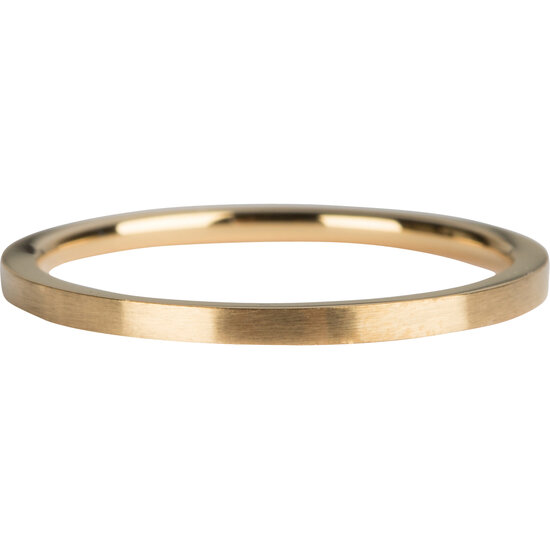 Charmin’s goudkleurige stapelring R817 Clean Cut Mat goldplated staal
