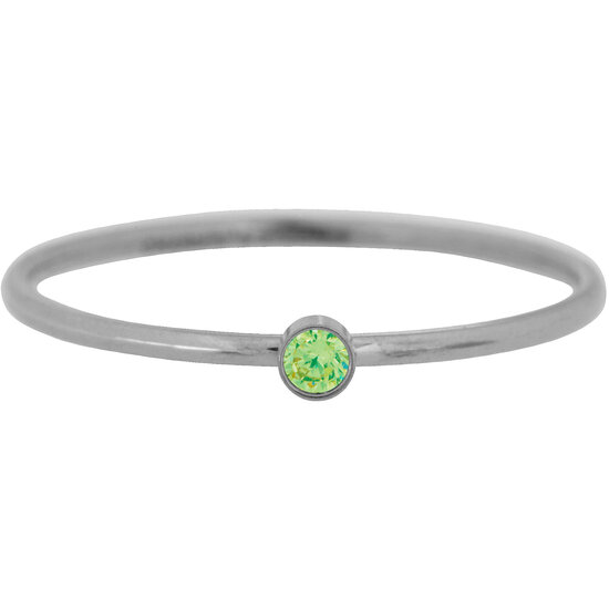 Charmin's Birthstone Ring Augustus Groene Peridot Steel R787/KR89