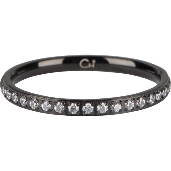 Charmin’s Zwarte stapelring Alliance Crystals R641