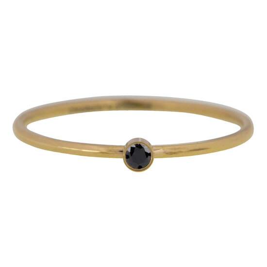 R493 Shine Bright 2.0 gold Steel with black crystal