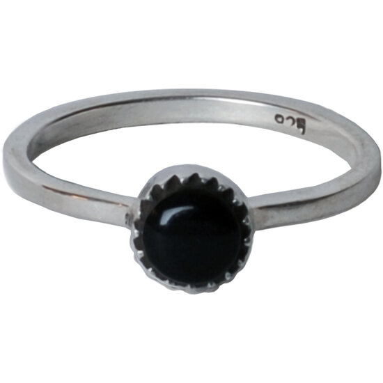 Charmin's Silver Ring Round Onyx R038 – Authentic Handmade Silver