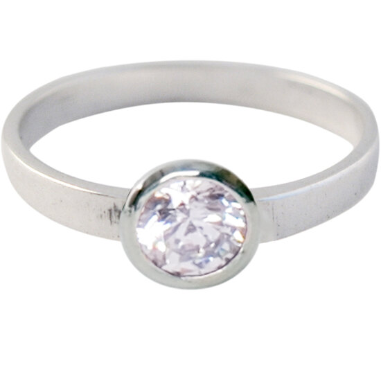 Ring KR01 'Round Diamond' White