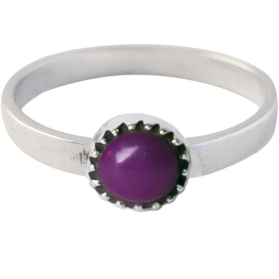 Ring KR06 'Natural Stone' Purple Amethyst