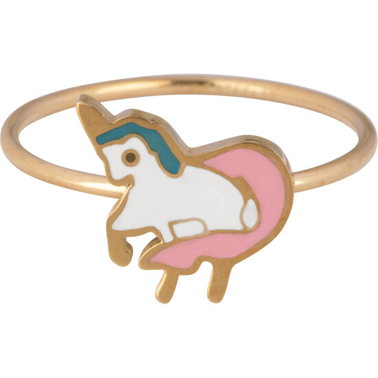 KR108 Baby Unicorn Goudkleurig staal