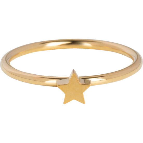 KIDZ Goldfarbener Mini-Stern-Kinderring Stahl KR141 - Du bist ein Star