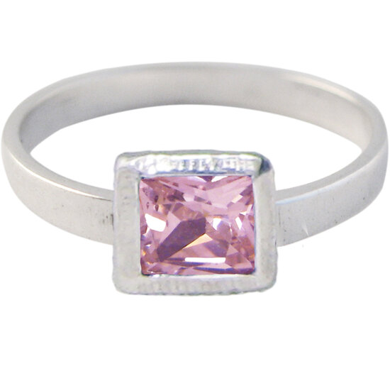Ring KR27 'Cubic Diamond' Pink