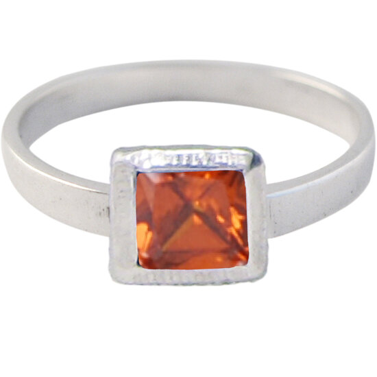 Ring KR28 'Cubic Diamond' Light Red