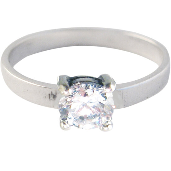 Ring KR29 'Princess Diamond' White