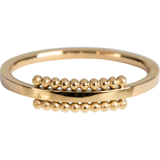 Charmin’s goudkleurige stapelring R803 One Of A Kind goldplated staal