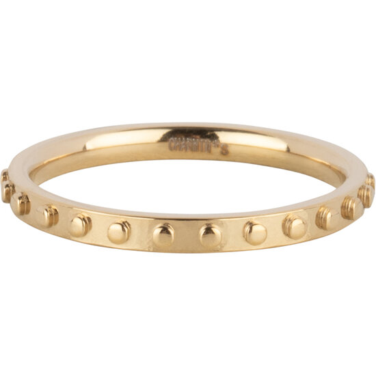 Charmin's Gold-Colored Steel Ball Fidget Ring R1628 – Pleasant and Calming