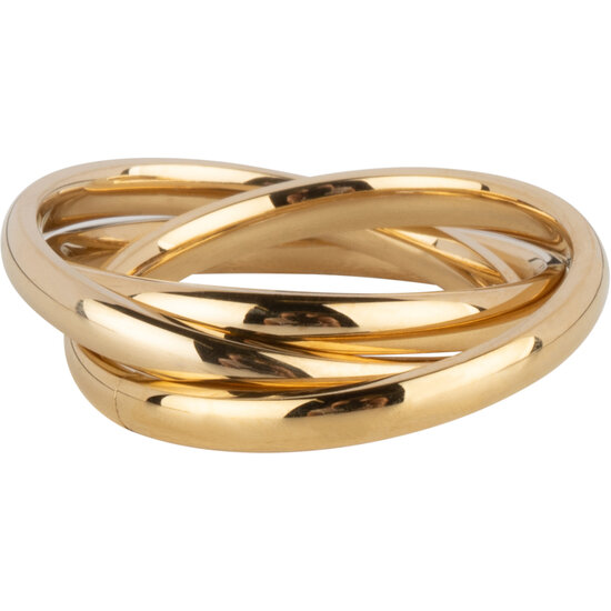 Charmin's Trinity Rolling Anxiety Fidget Ring Goudkleurig Large R1647 