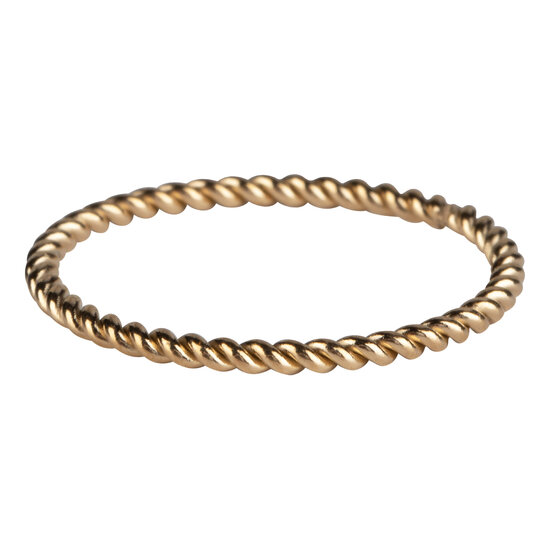 Charmin’s Goudkleurige Gedraaide Ring 1mm R329 